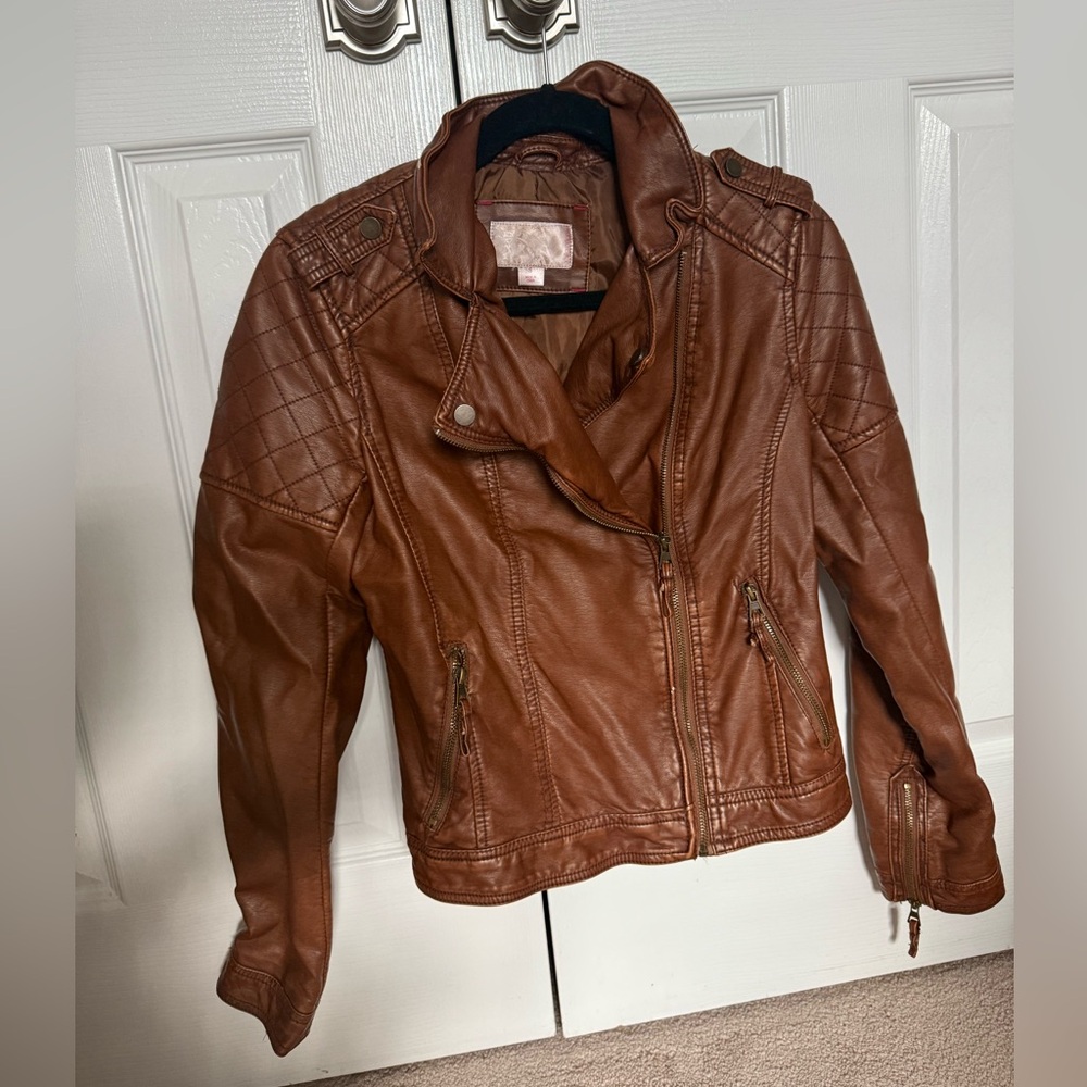 Brown Leather Jacket from xhilaration